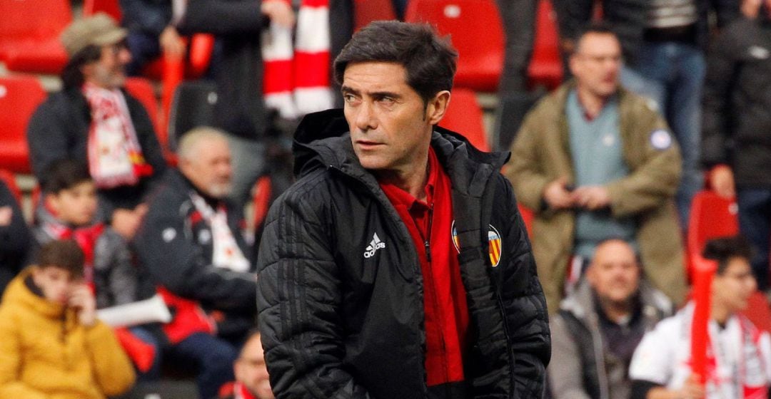 Marcelino García Toral, durante el partido ante el Rayo Vallecano