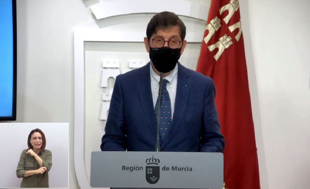 Comparecencia del consejero de Salud, Manuel Villegas tras el Consejo de Gobierno