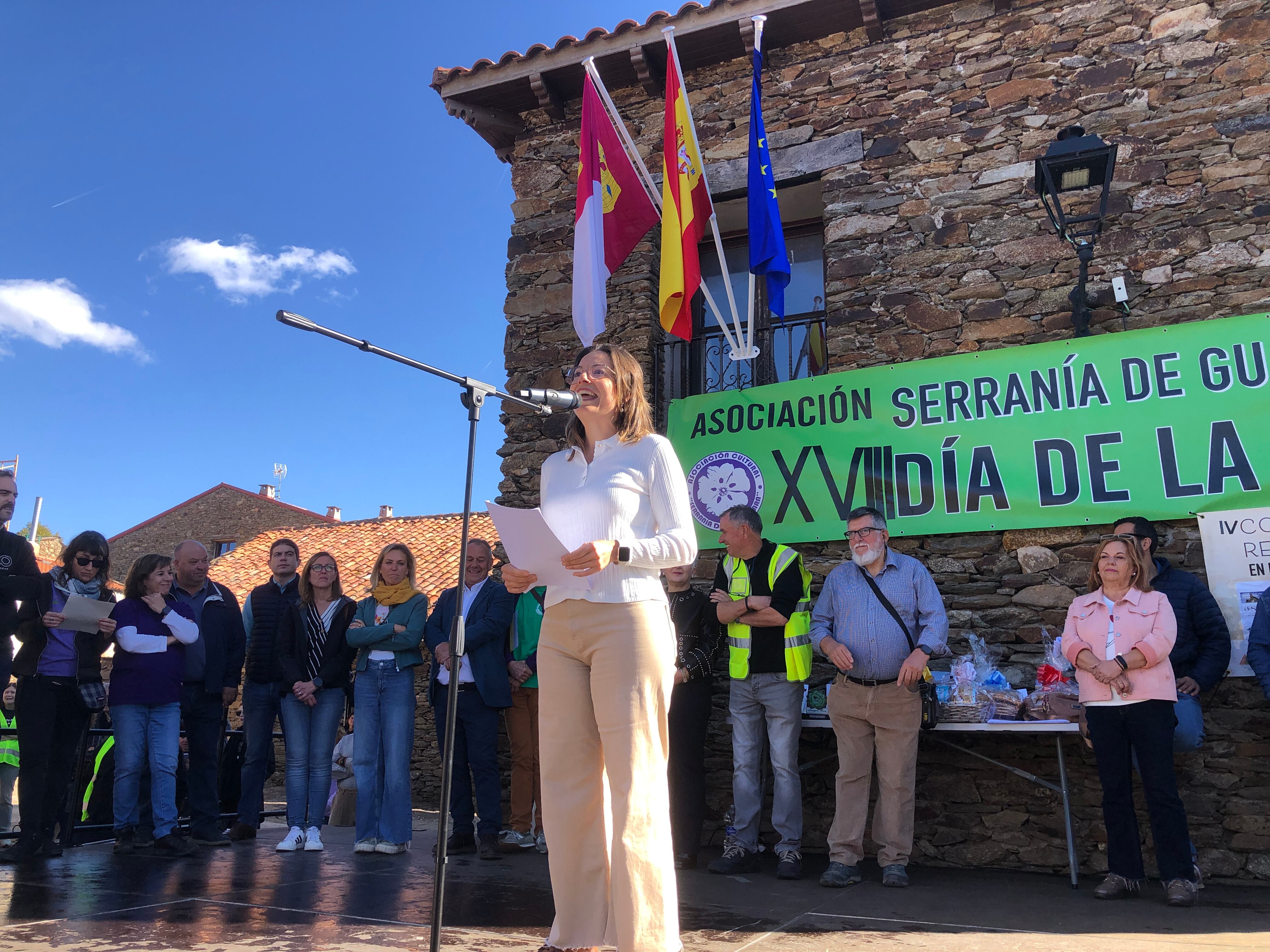 Cristina Toledano pronunciando el pregón