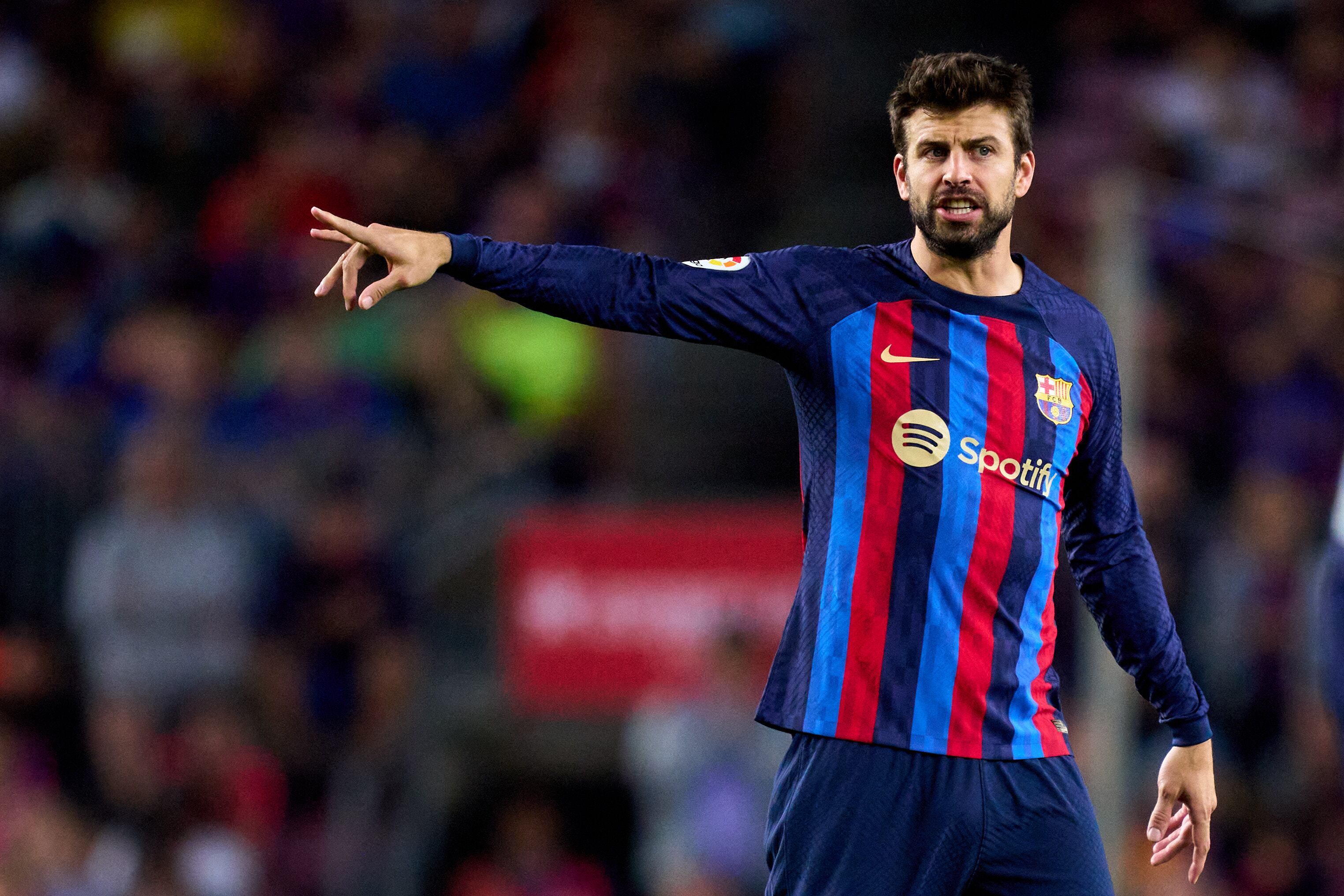 Gerard Piqué en un partido con el Barça esta temporada