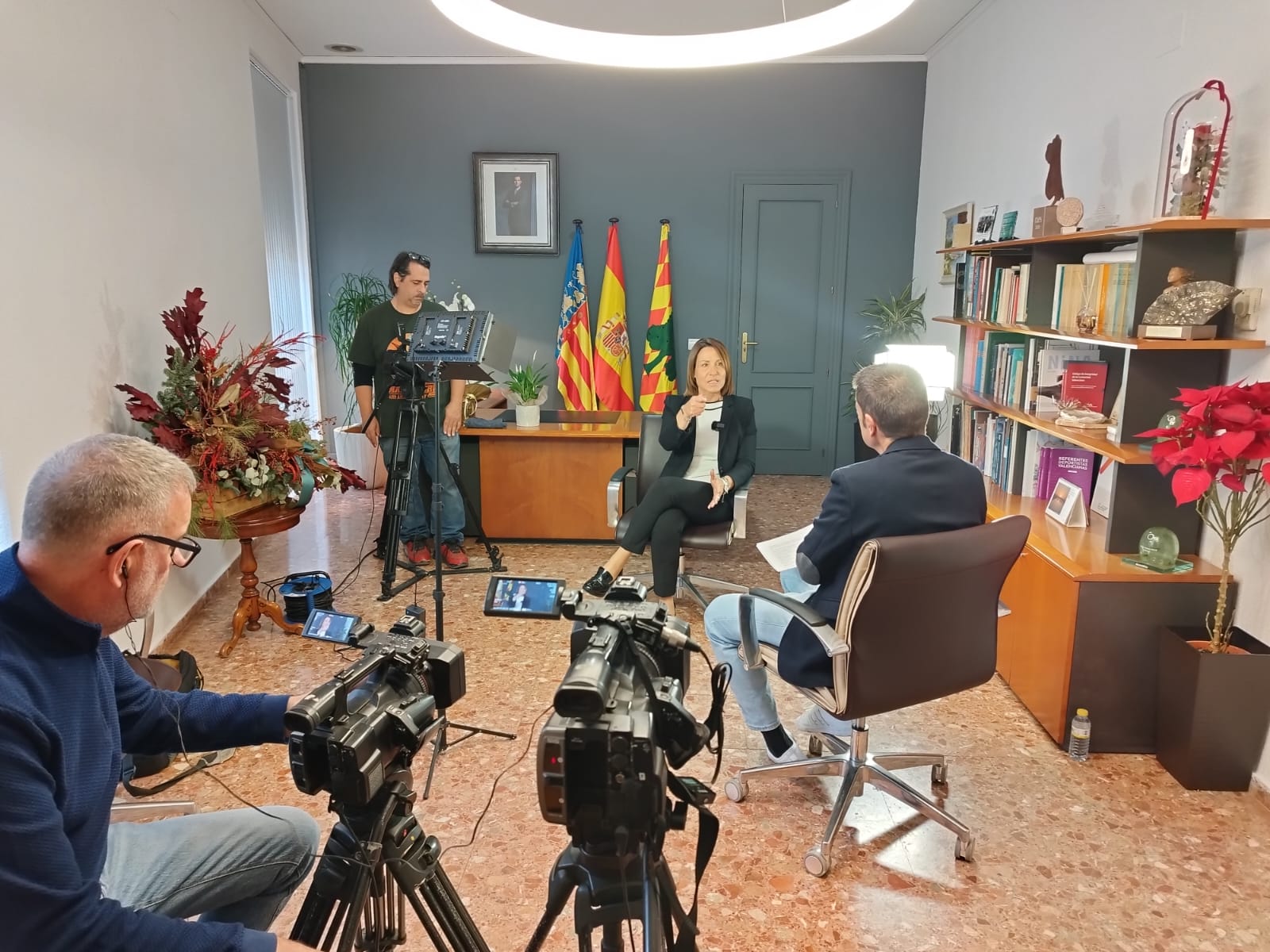 Un momento de la grabación de la entrevista concedida en exclusiva a Telesafor.