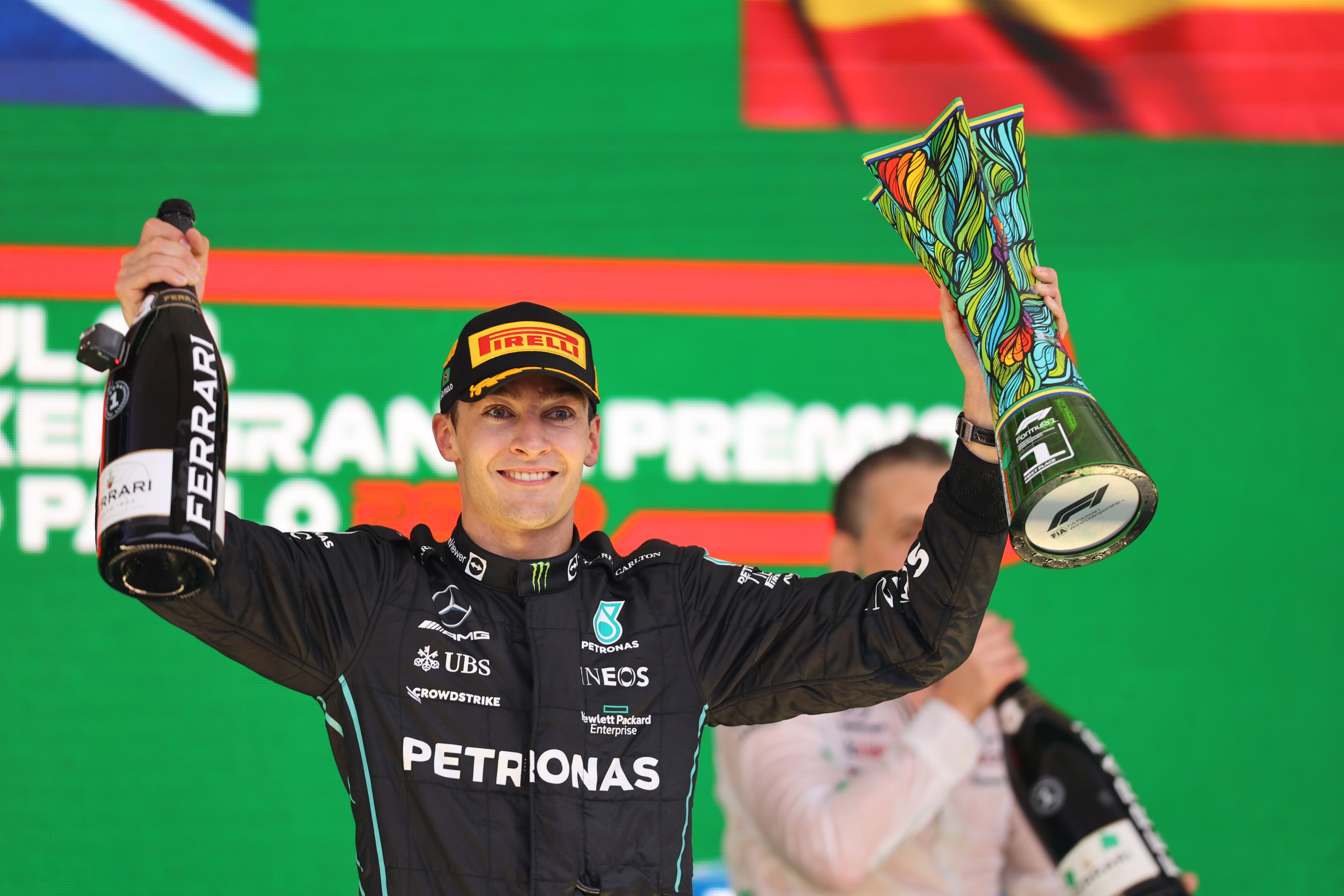 George Russel gana con Mercedes el GP de Brasil. (Photo by Cristiano Andujar ATPImages/Getty Images)