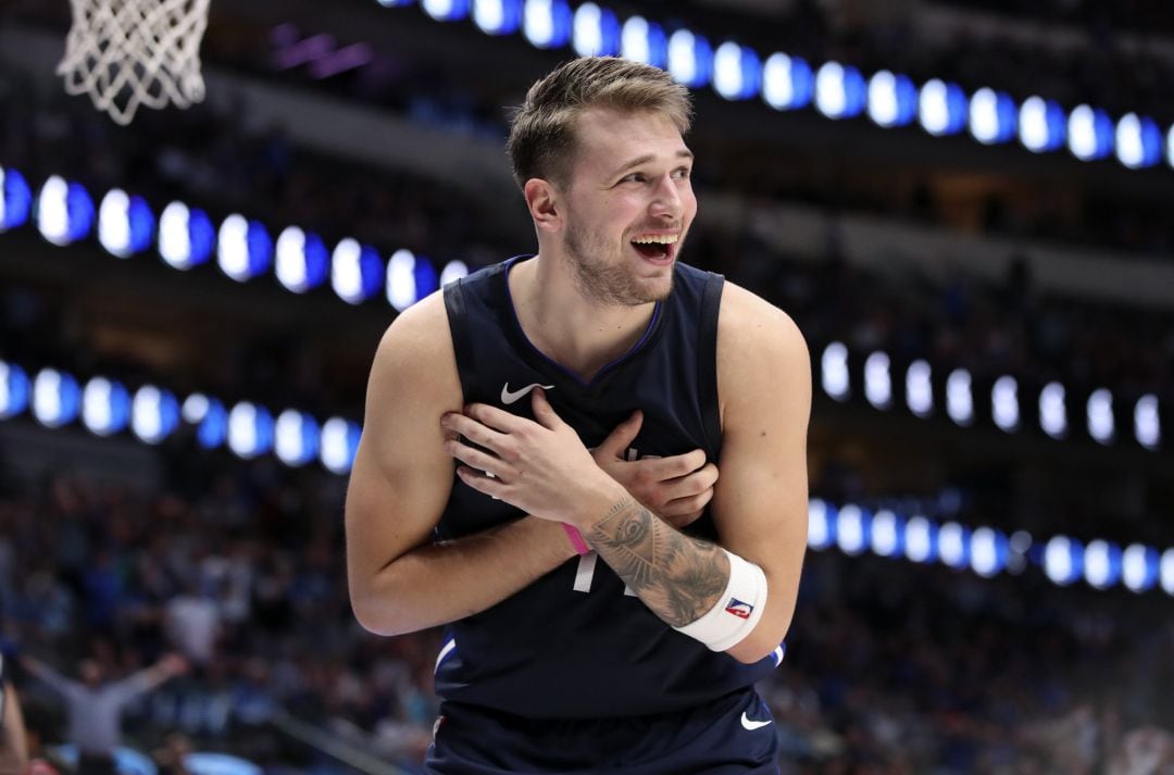 Luka Doncic, en su primer partido de la temporada en la NBA.