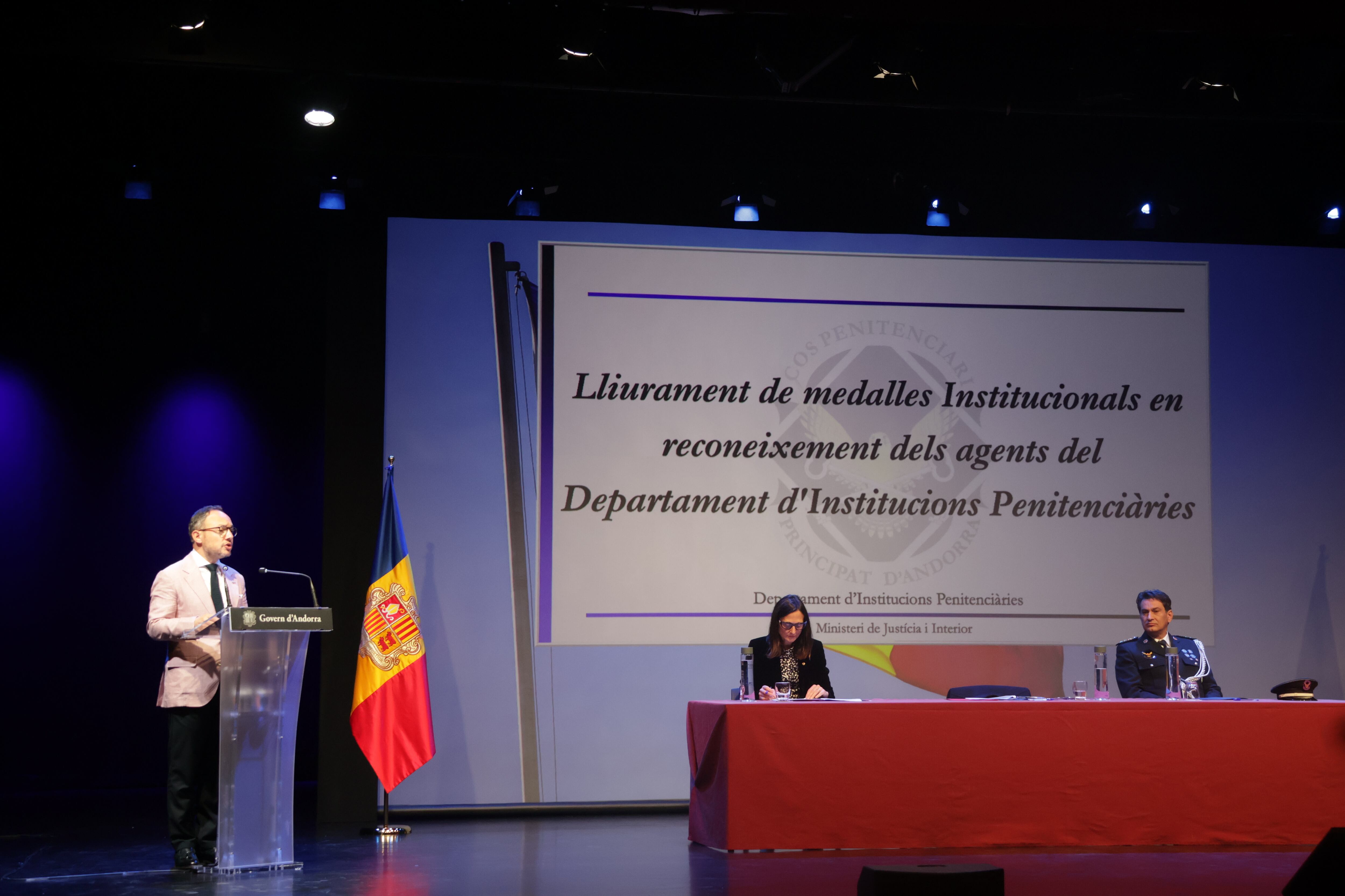 El cap de Govern, Xavier Espot, i la ministra de Justícia, Ester Molné, han presidit l&#039;acte de celebració de la patrona del cos d&#039;agents penitenciaris