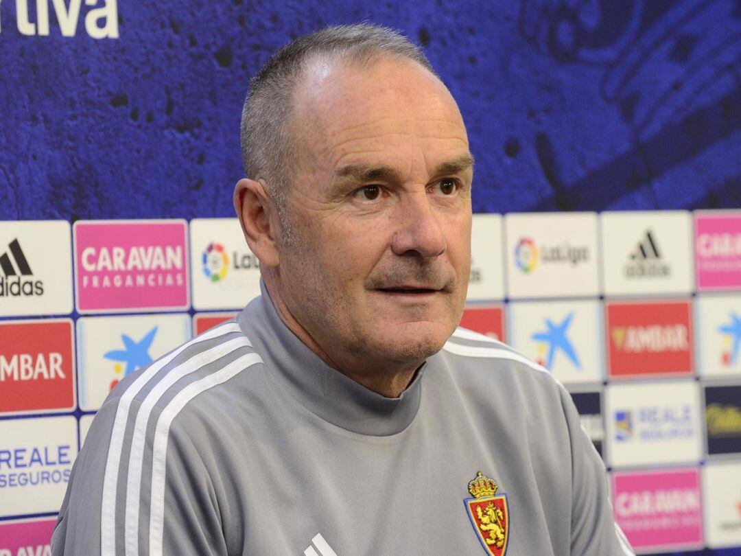 Víctor Fernández antes de dar la rueda de prensa previa al partido del Fuenlabrada