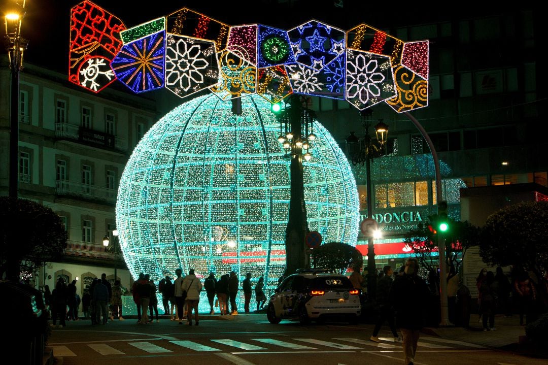 Imagen de archivo de las luces de Navidad