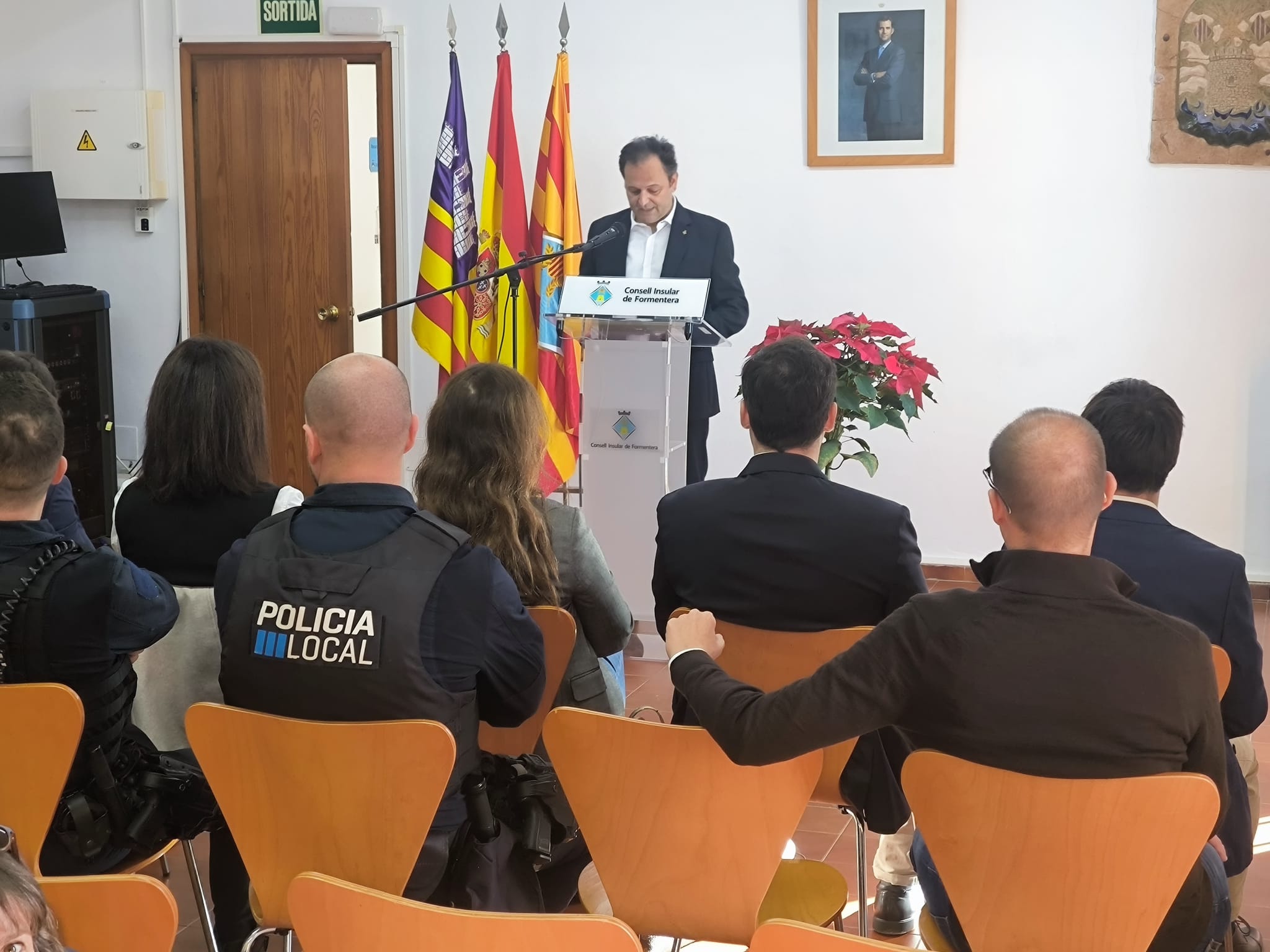 El presidente Córdoba durante el discurso (Consell)