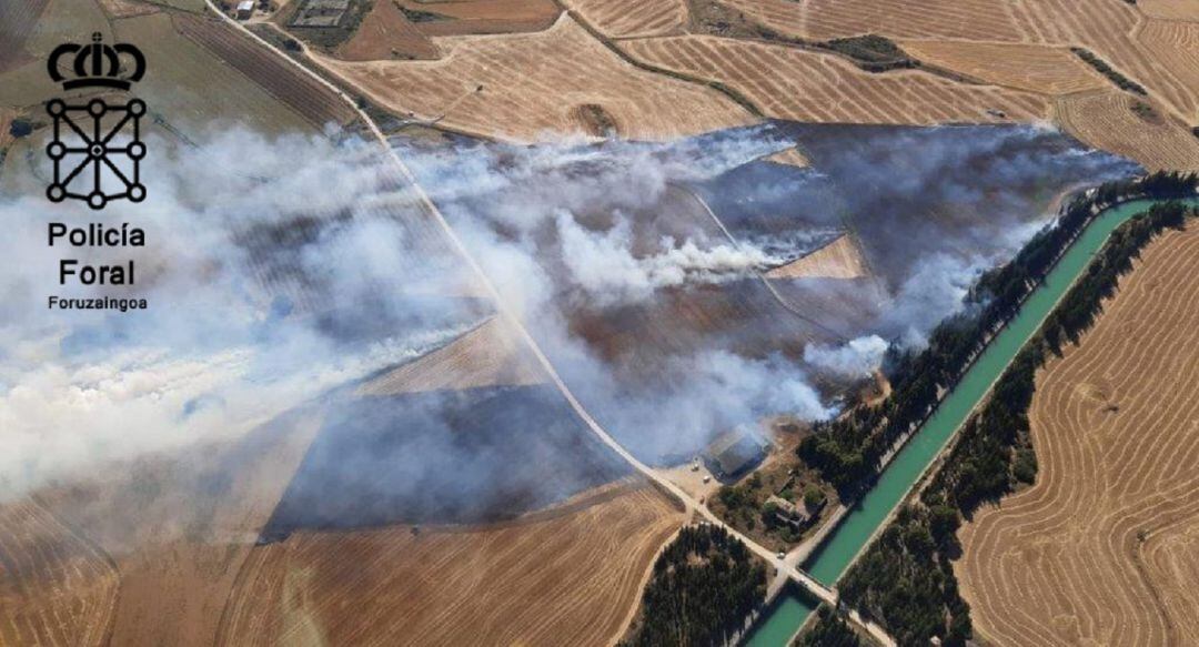 Incendio investigado en la Merindad de Sangüesa