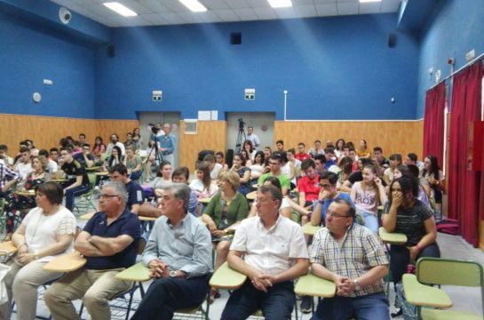 Público asistente a la presentación de las Becas de movilidad exterior de la Diputación Provincial