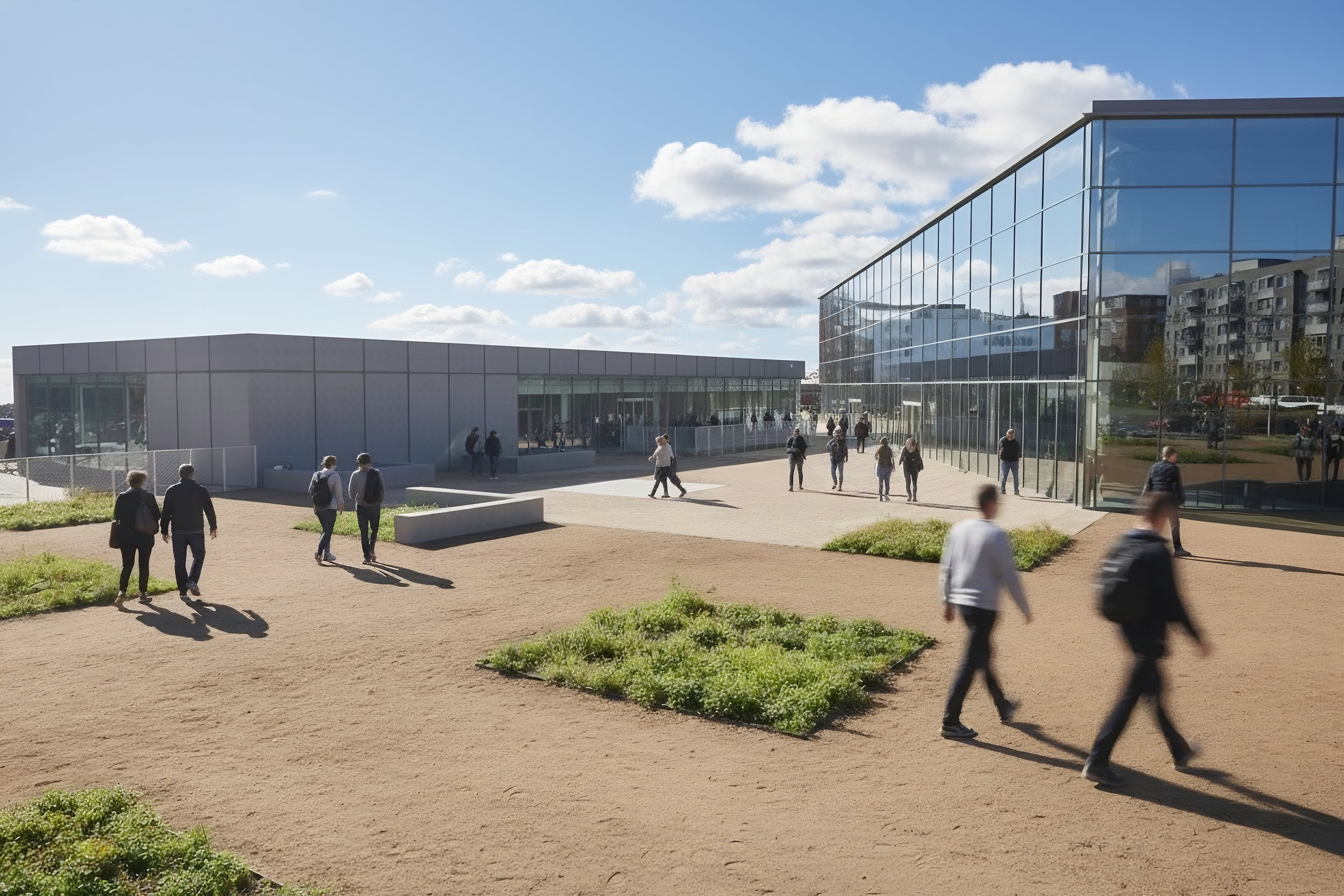 Recreación pabellón polideportivo en Sanchinarro