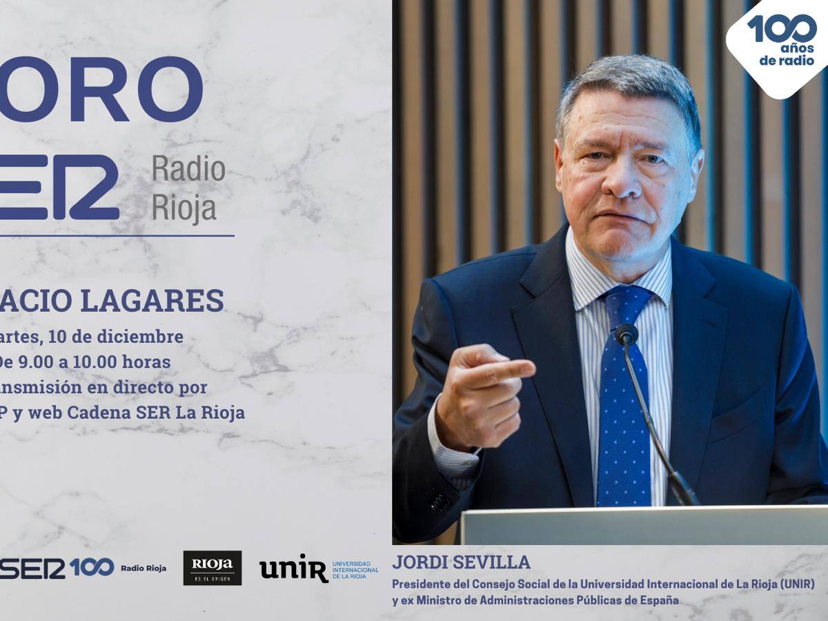 Jordi Sevilla, en el Foro ‘Radio Rioja SER’