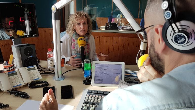 Eva Díaz Tezanos en un momento de la entrevista.