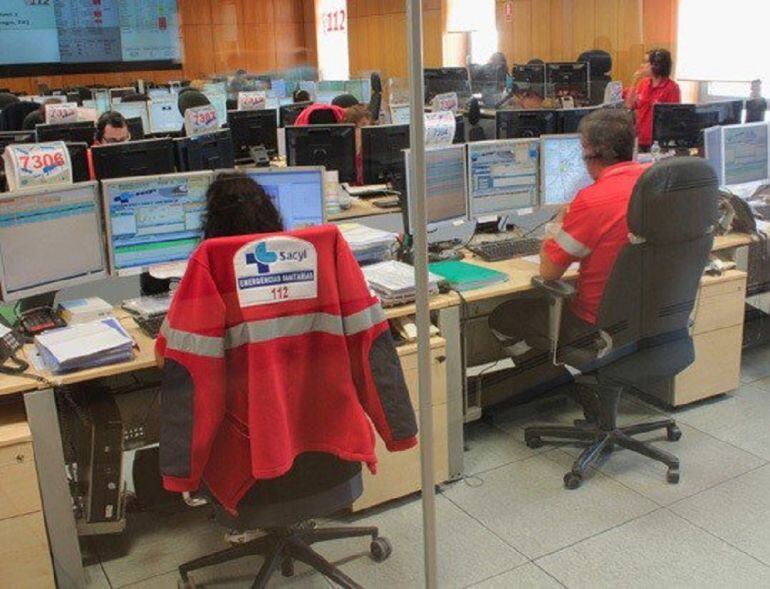 Sala de operaciones del 112 en Castilla y León.