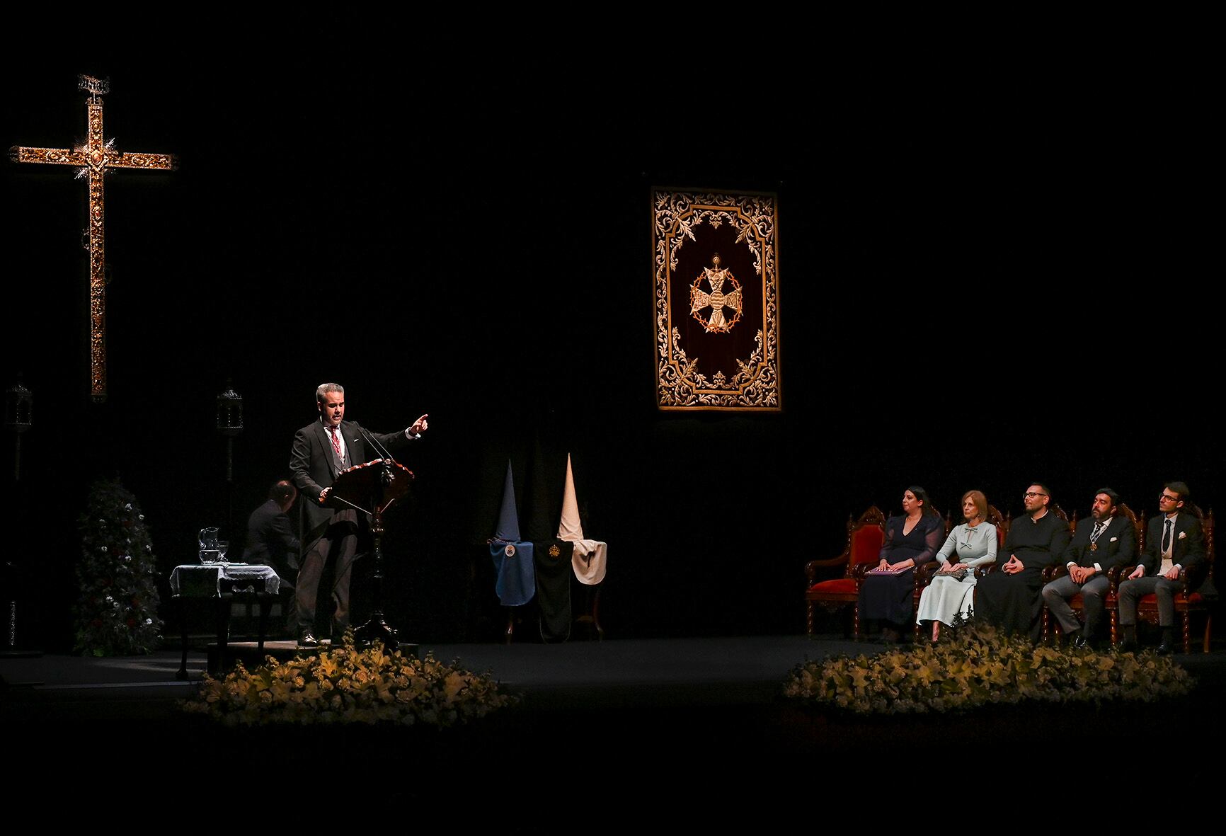 David Puerto durante el Pregón de la Semana Santa de Jerez
