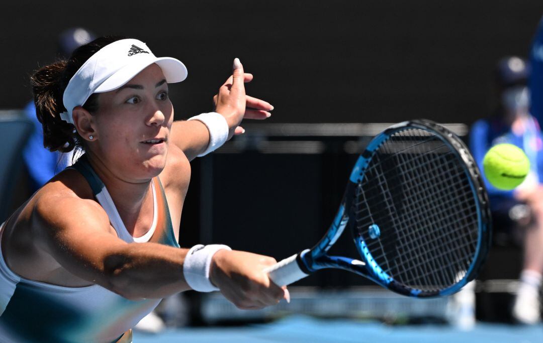 Garbine Muguruza, durante el partido.