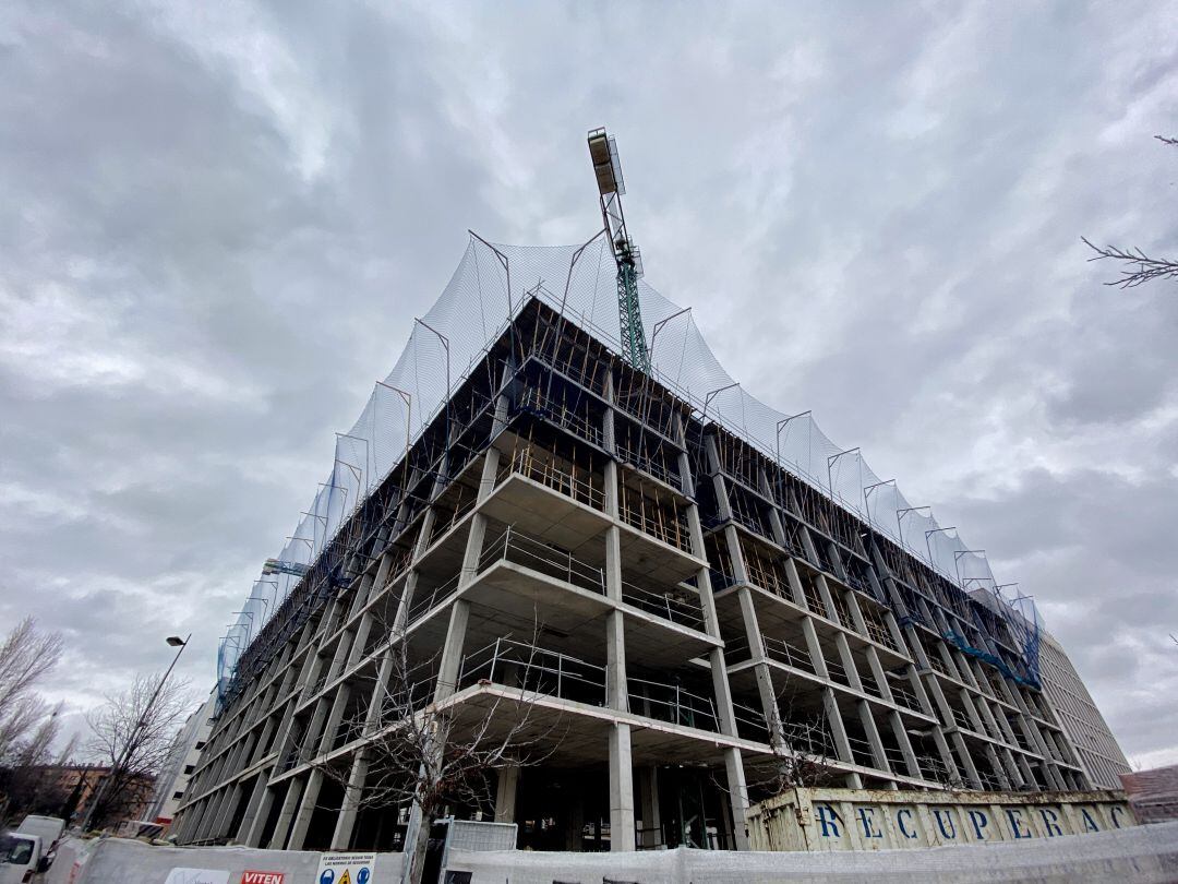 Vivienda en construcción en Madrid.