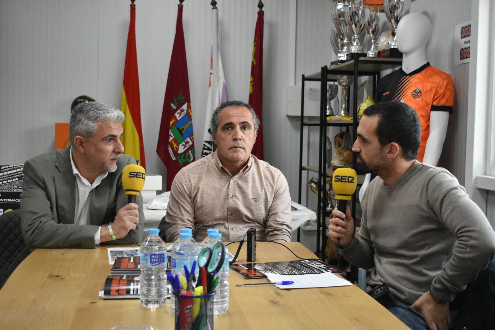 Fran López y Manolo Sánchez, presidente y vicepresidente del Nueva Cartagena FC