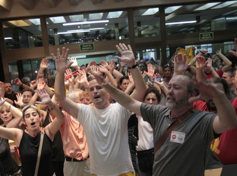 Protesta de empleados públicos