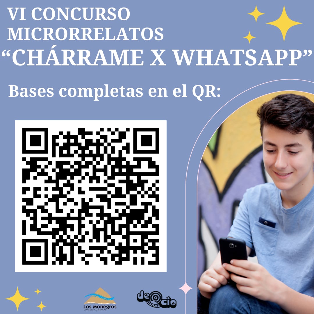 Cartel del concurso Chárrame por WhatsApp