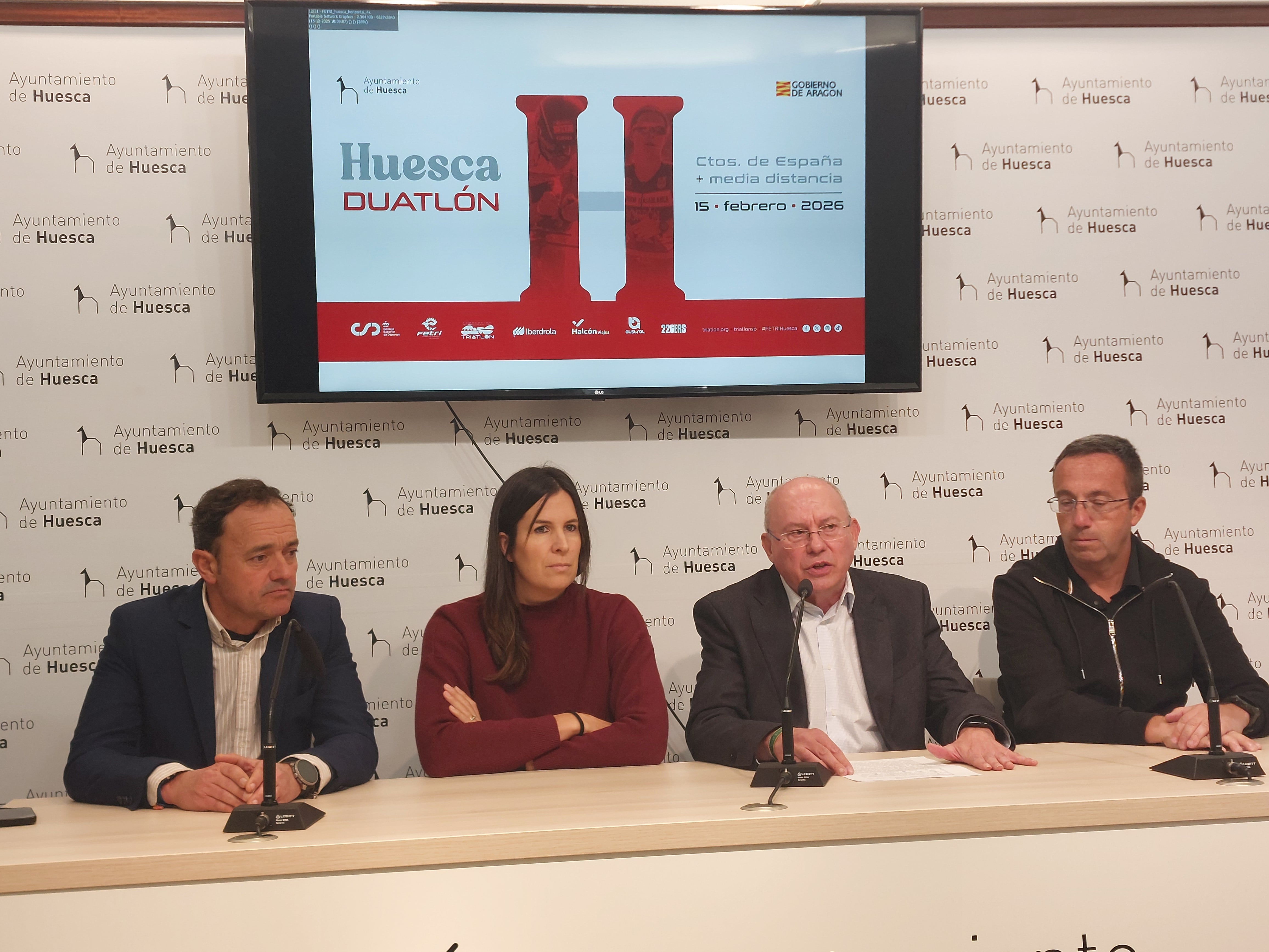 Presentación del Campeonato de España de Duatlón de Media Distancia que se celebrará en Huesca en febrero
