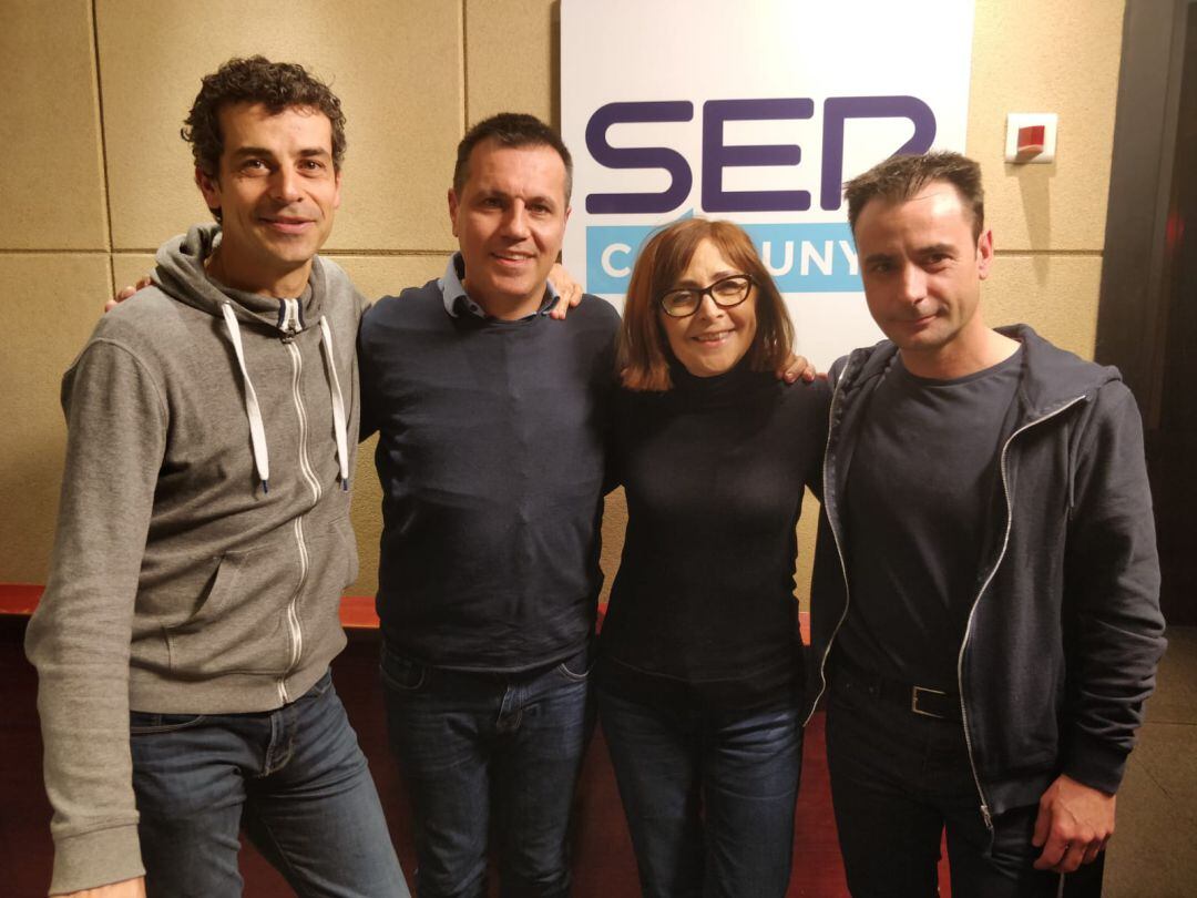 Mateu Casañas, Oriol Castro i Eduard Xatruch, amb Rosa Badia.