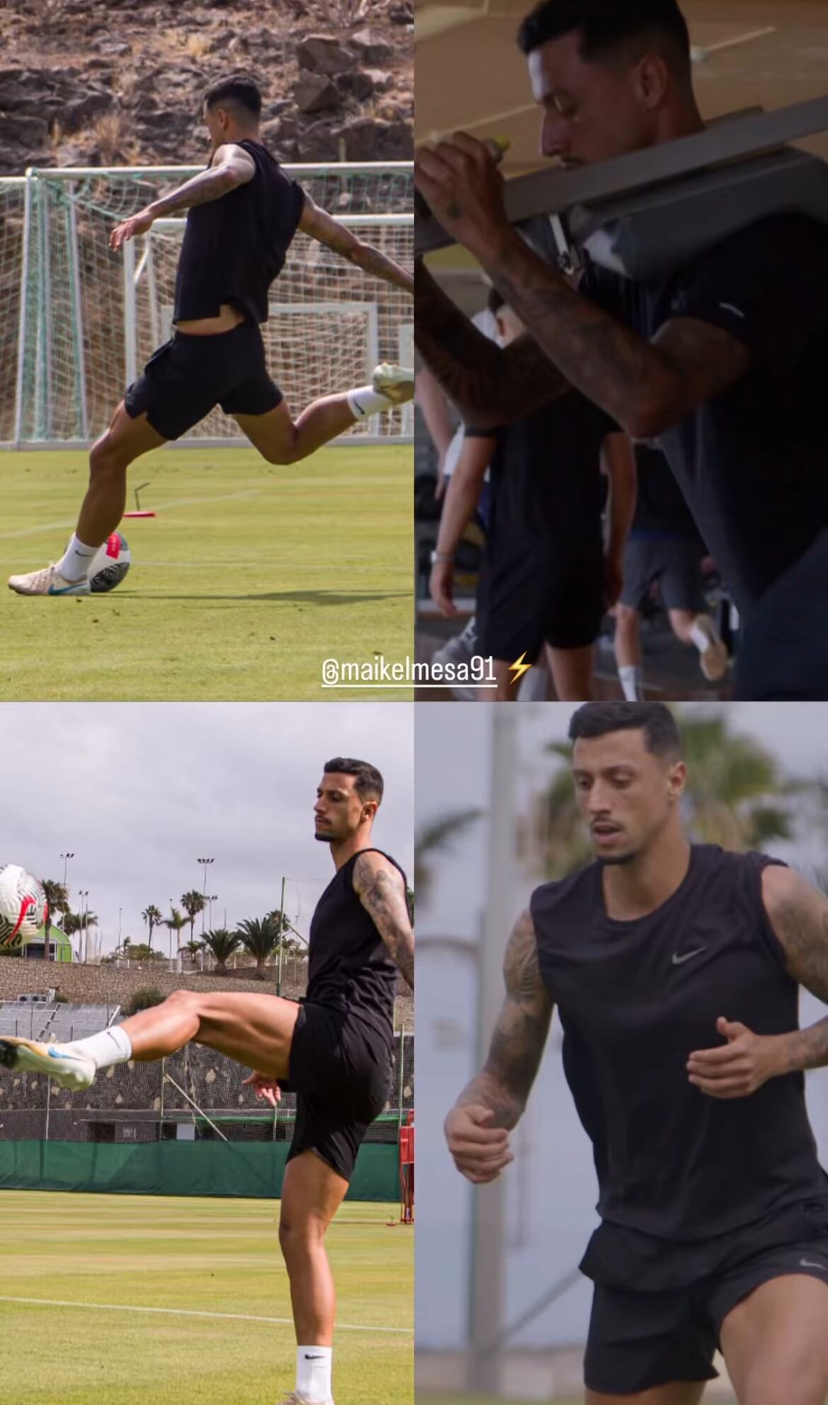 Maikel Mesa se pone a tono estos días en Tenerife Top Training, en Adeje.