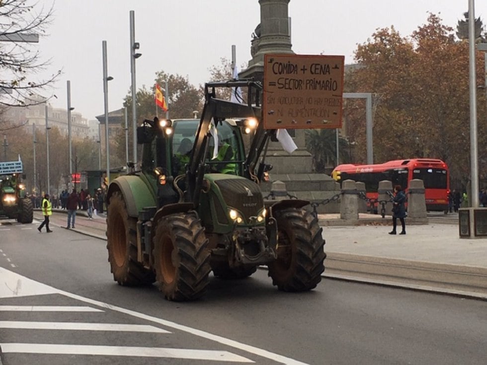 Tractorada en Zaragoza