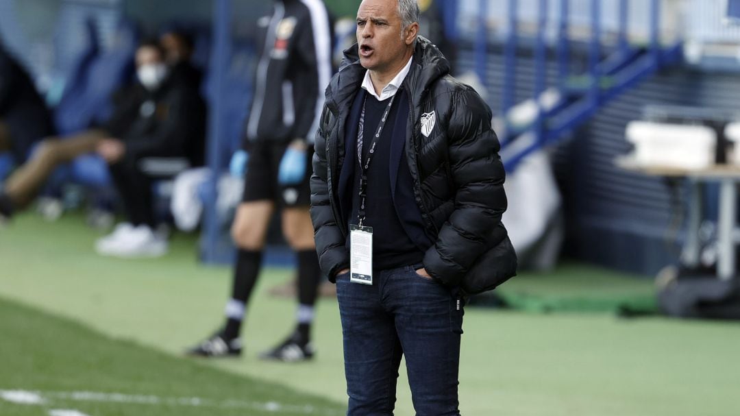 Sergio Pellicer, en la banda de La Rosaleda