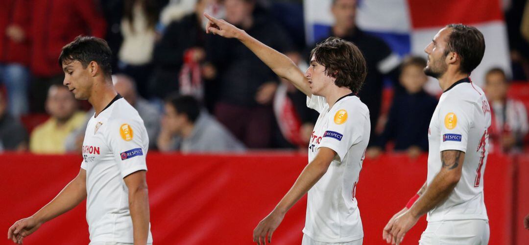  Bryan Gil celebra su gol ante el Qarabaj