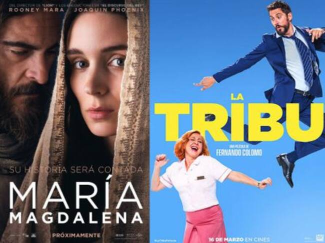 Carteles de "María Magdalena" y "La tribu"