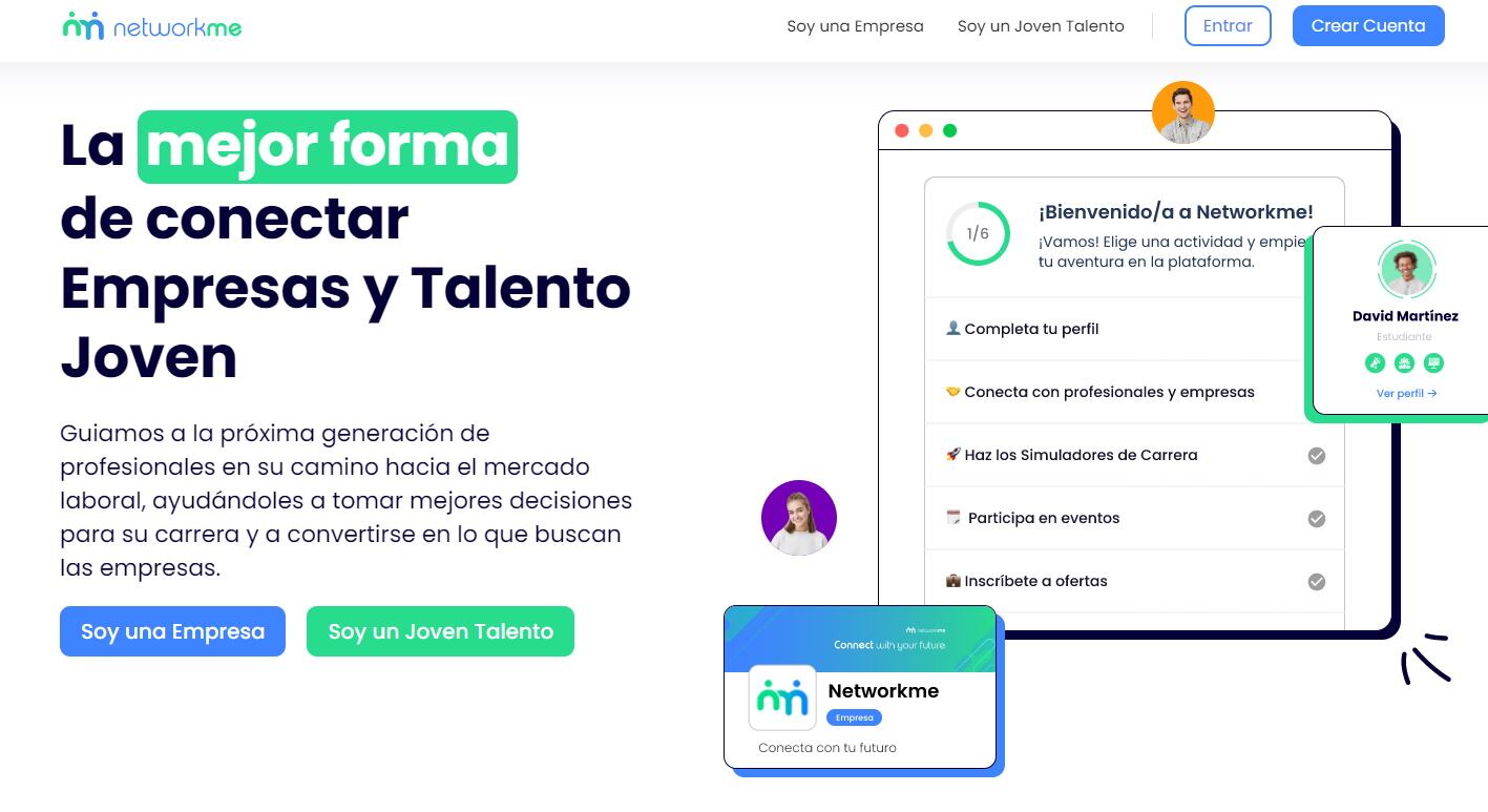 Plataforma digital y gratuita para conectar a los jóvenes con las empresas