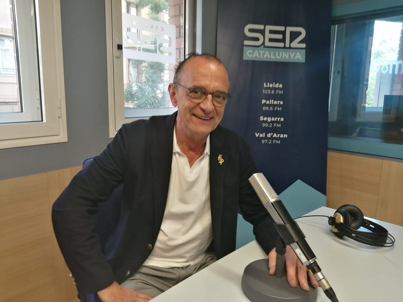 Miquel Pueyo, als estudis de Ràdio Lleida