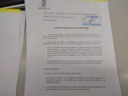 Comunicado del Alcalde de Arroyomolinos, Andrés Martínez