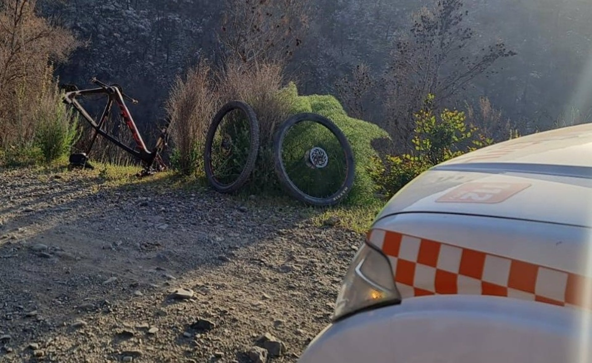 Estado en el que quedó la bicicleta