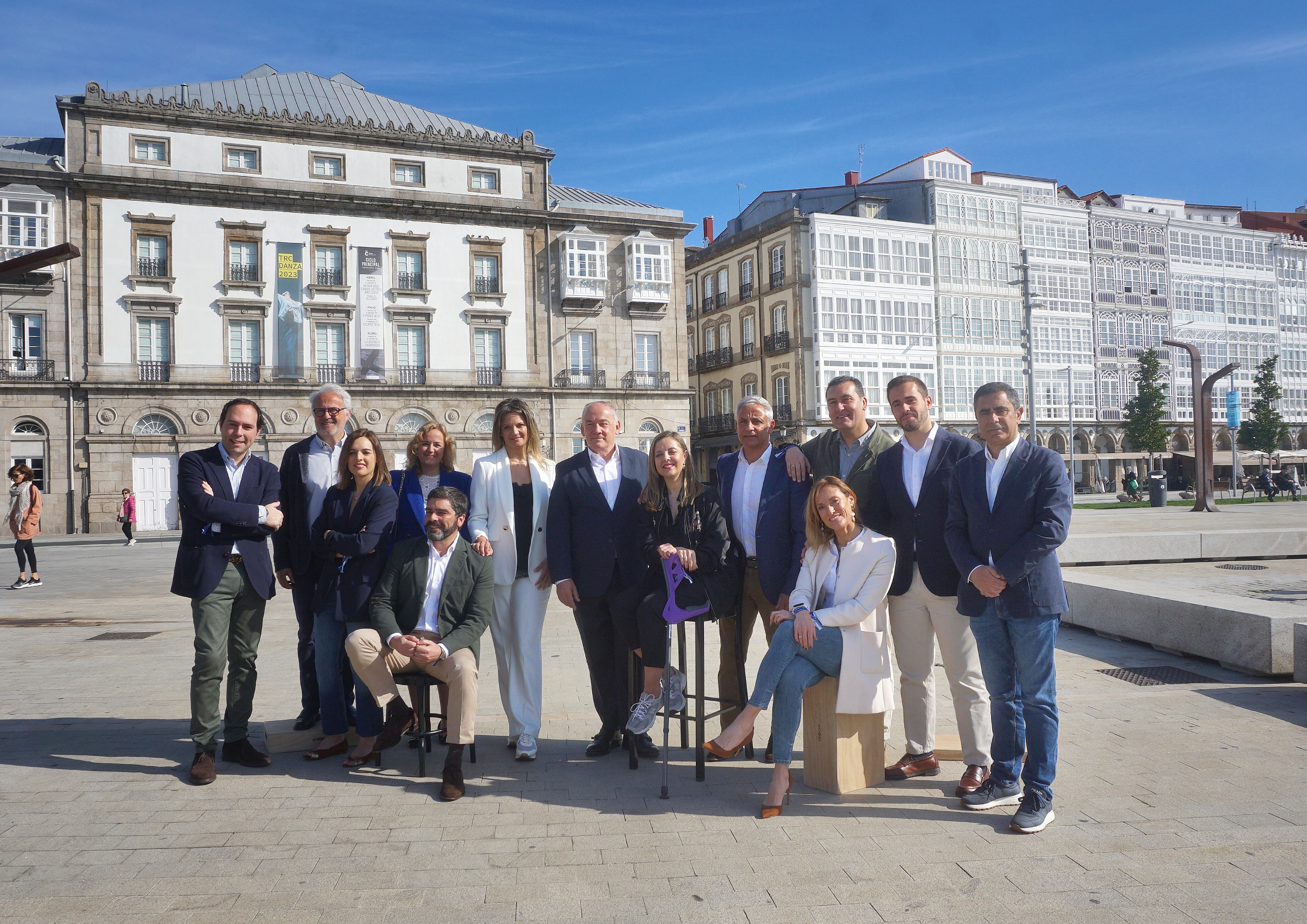 Candidatura del PP de A Coruña, encabezada por Miguel Lorenzo