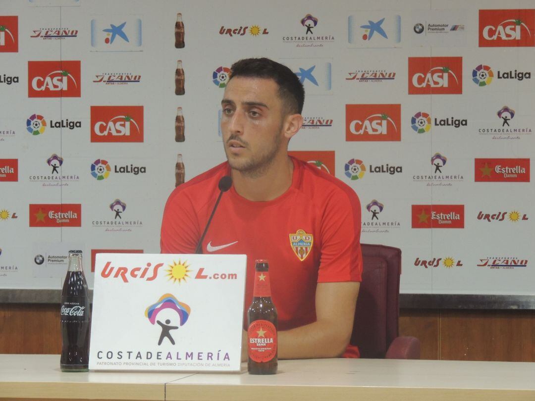 Aguza, en sala de prensa. 