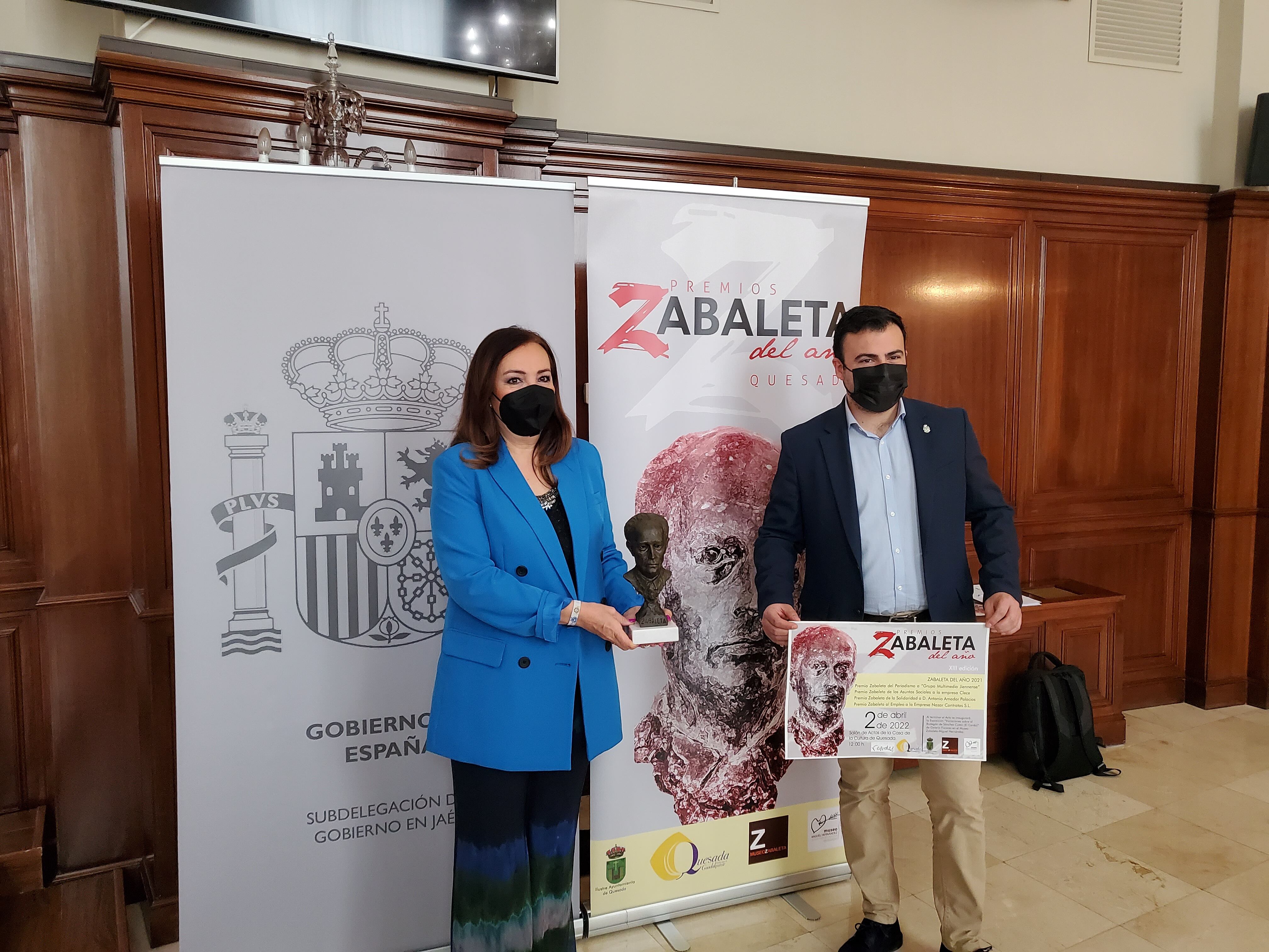 La subdelegada del Gobierno, Catalina Madueño, junto al alcalde de Quesada, José Luis Vílchez.