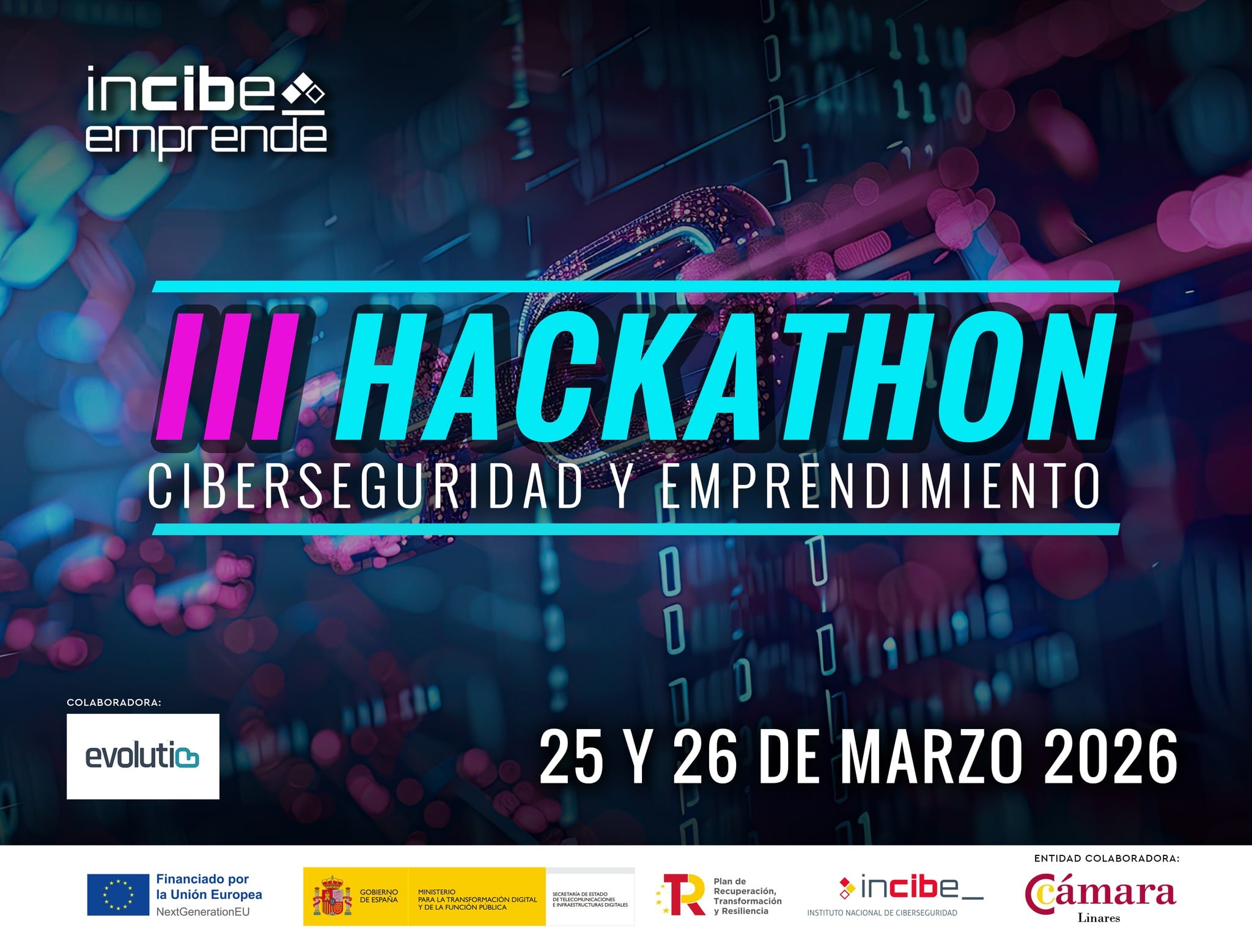 Cartel III Hackathon de Ciberseguridad y Emprendimiento en Linares