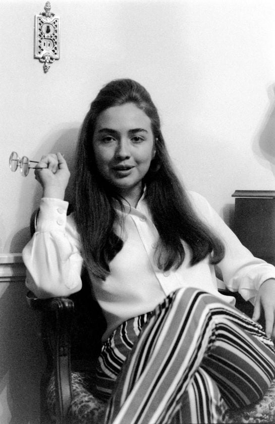 Hillary Rodhman Clinton en su casa en junio del 69