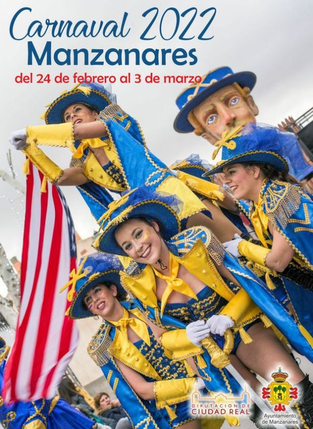 Cartel anunciador de los carnavales de Manzanares para este 2022