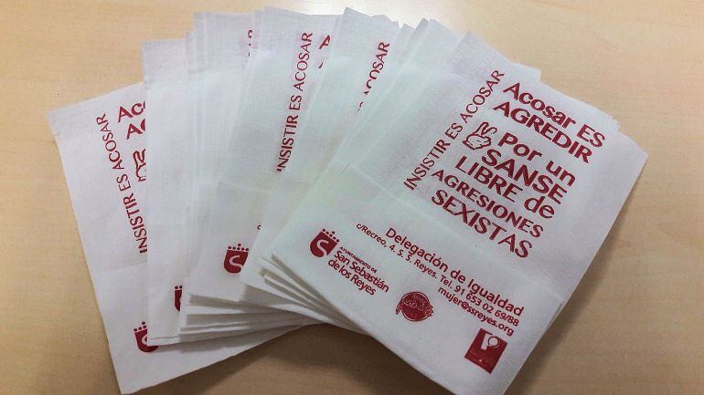 Servilletas contra las agresiones sexuales