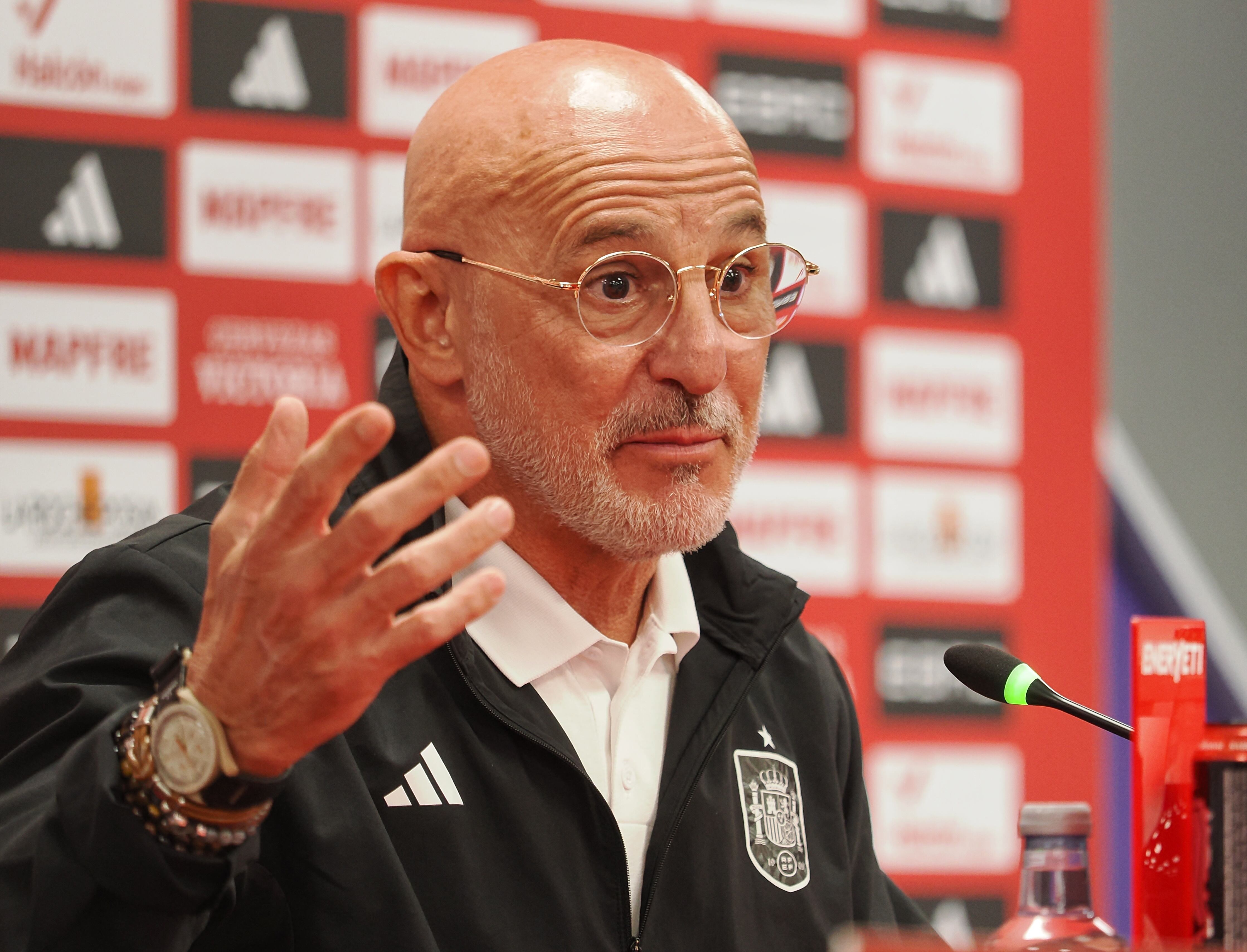 Luis de la Fuente, durante la rueda de prensa previa al partido ante Bulgaria