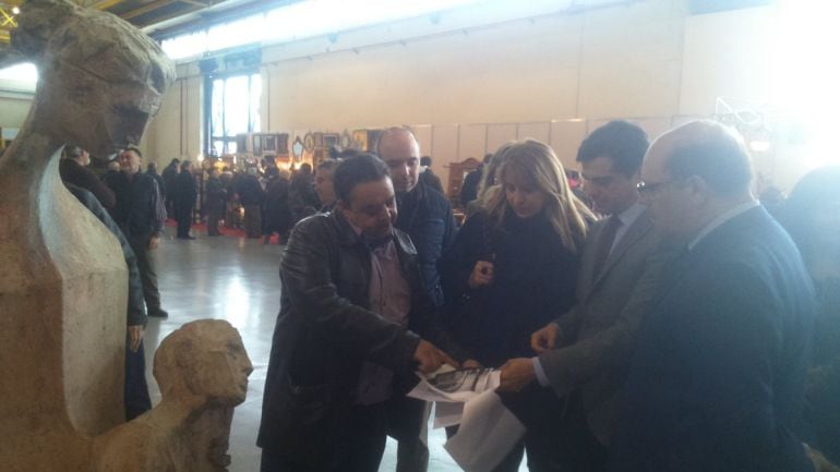 El alcalde de Albacete Javier Cuenca y el vicepresidente de la diputación Agustín Moreno en la inauguración de Antigua