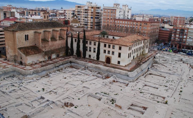 Imagen aérea del yacimiento arqueológico de San Esteban.