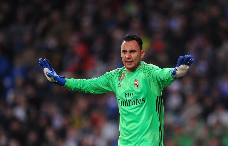 Keylor, durante un partido con el Real Madrid