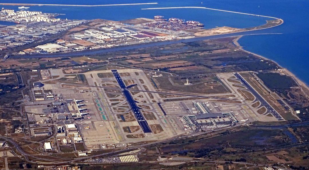 Imatge aèria de l'aeroport barceloní