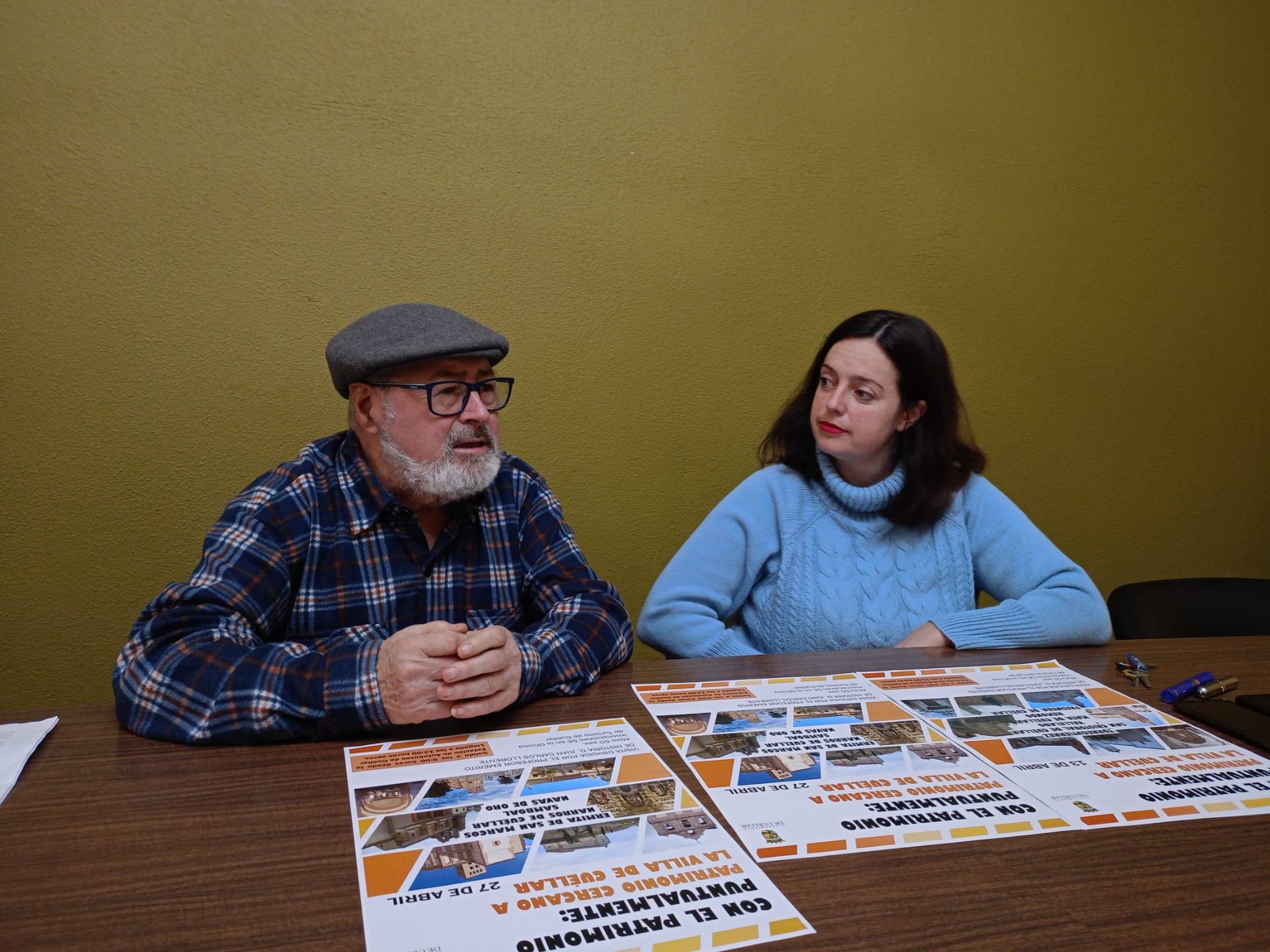 Juan Carlos Llorente y Maite Sánchez en la presentación de las rutas