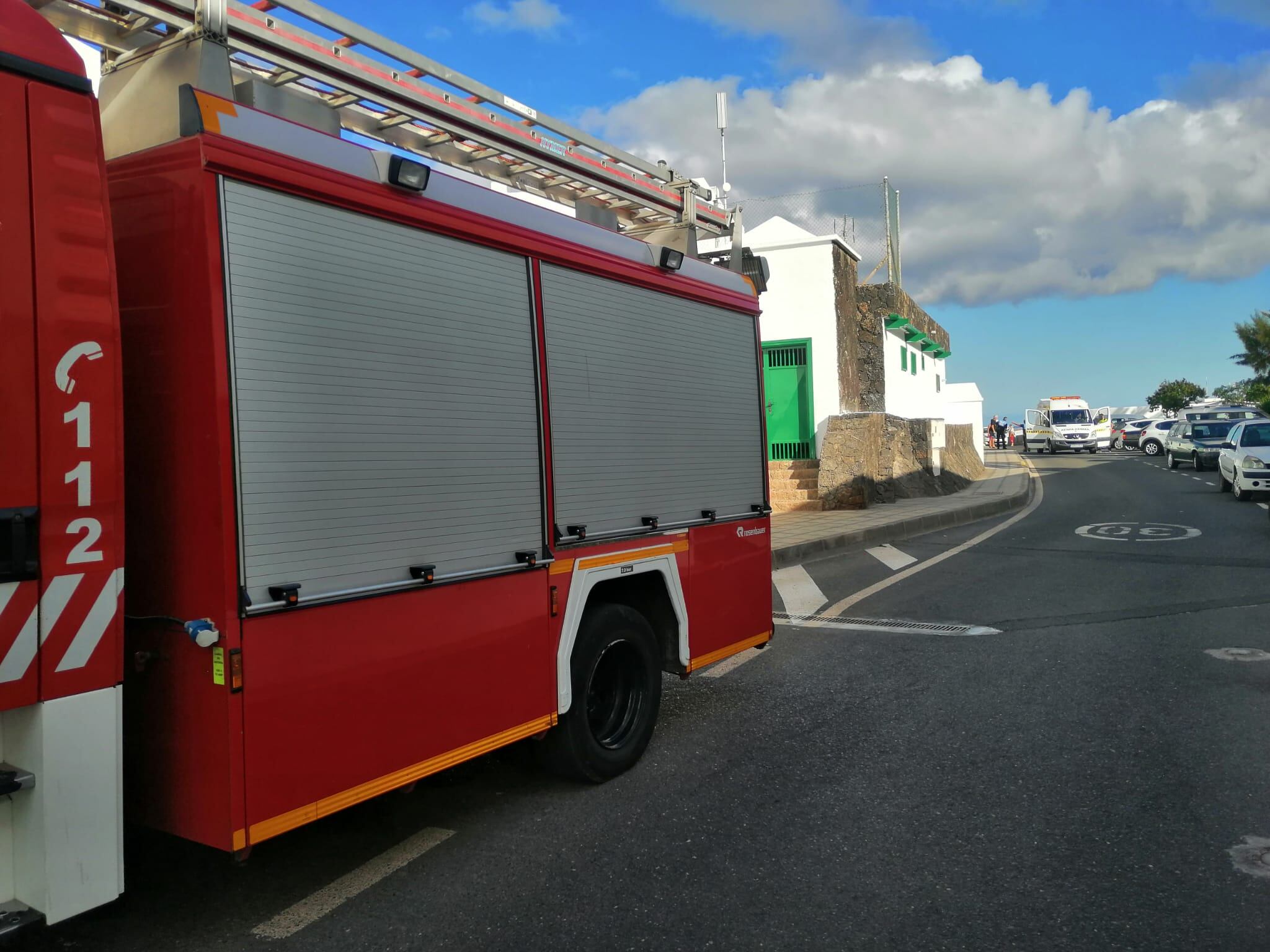 Camión de bomberos en Lanzarote.