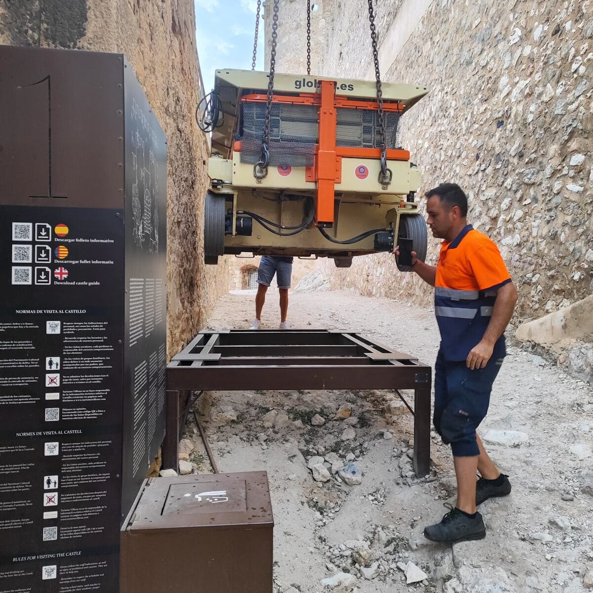 Trabajos en el castillo de la Atalaya