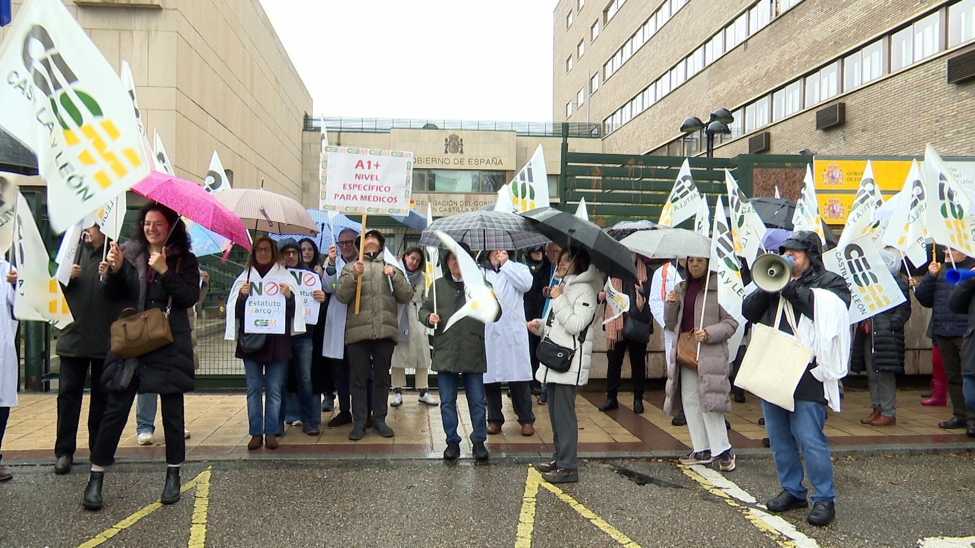 Manifestación en Valladolid contra el borrador del Estatuto Marco.